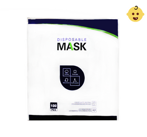 [Kids] Everydayspecial Disposable Safety Mask 3 Layer Protection Face Mask for Kids 100 pcs (Kids Black White)