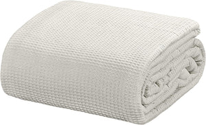 [Glacier Grey] Crover Thermal Waffle 100% Cotton Wave Blanket (Twin / Queen / King)
