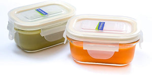 Glasslock Yum Yum Baby Food Containers, 6-Pcs Set – Rectangular 5.07 oz - EverydaySpecial