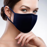 3PCS 2-Layer Reusable 3D Cotton Face Mask with Filter Pocket (Navy)