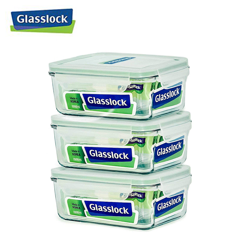 Glasslock Tempered Glass Food Storage Containers with Locking Lids
