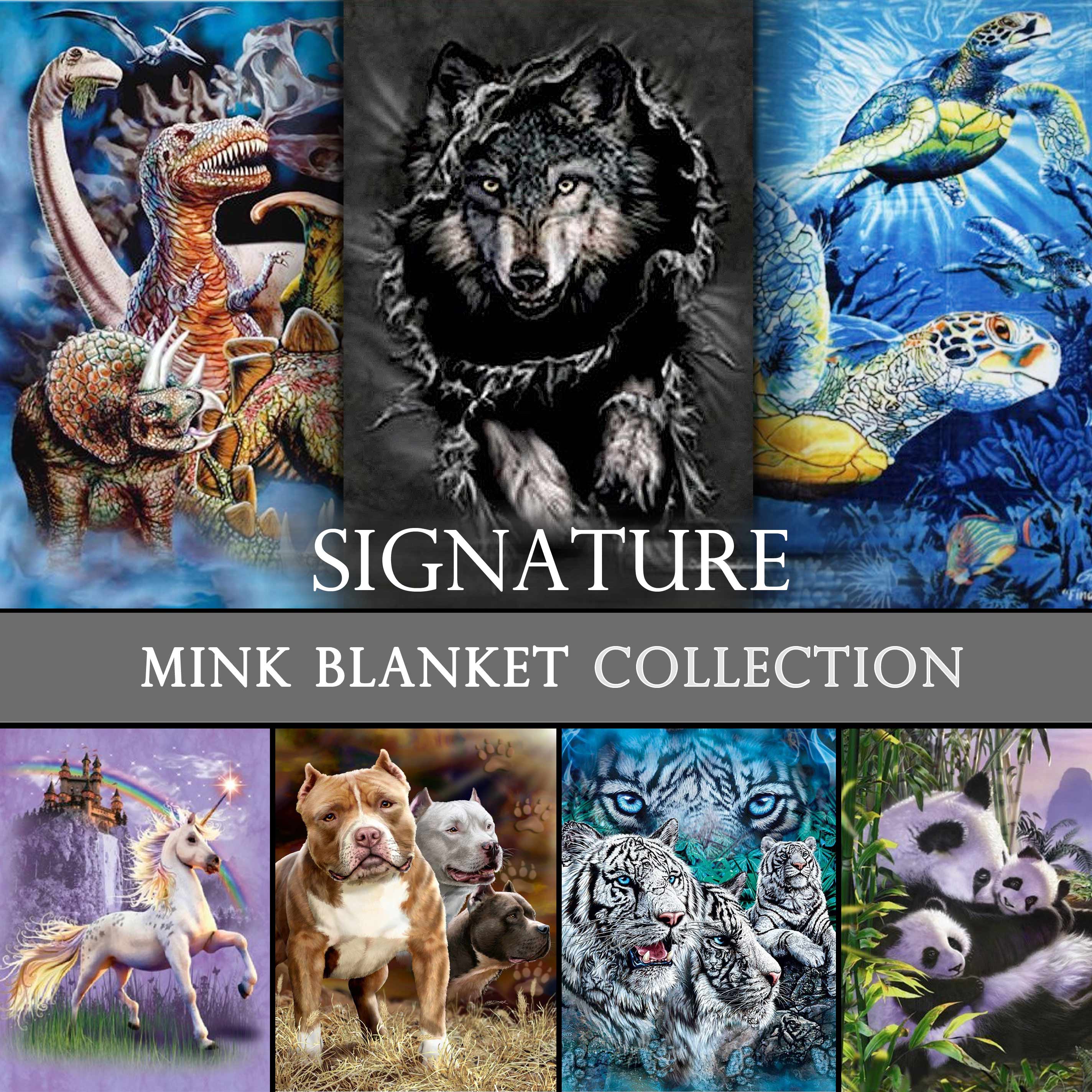 Signature Collection Mink Plush Blanket for Animal Lovers 79