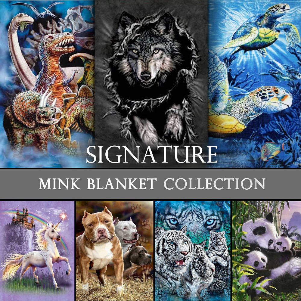 Signature Collection Mink Plush Blanket  for Animal Lovers, 79"x95"(QUEEN) - EverydaySpecial