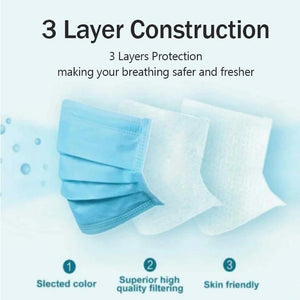 Disposable Protective 3-Ply Face Mask - EverydaySpecial