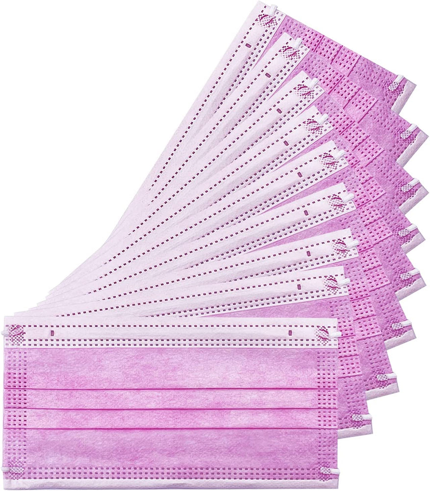Disposable Mask 3 layer Protection Adult Face Mask 50 pcs (Pink)