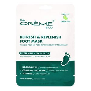 The Crème Shop Foot Mask - 3 Pack (Peppermint & Tea Tree Oil)