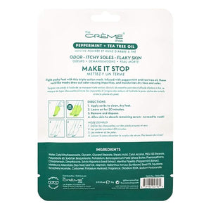 The Crème Shop Foot Mask - 3 Pack (Peppermint & Tea Tree Oil)