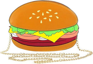 Cute PU Hamburger Shoulder Bag Crossbody Handbag