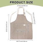 Adjustable Bib Stripe Linen Apron (Assorted Color, Set of 50)
