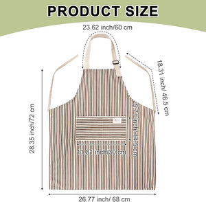 2pcs Adjustable Bib Stripe Apron