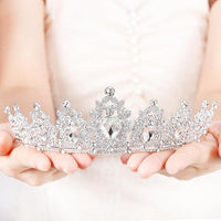 Silver Crown Tiara for Women (Set of 10)