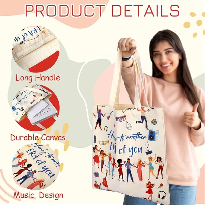 Singer Canvas Tote Bags for Music Lovers (Set of 20)