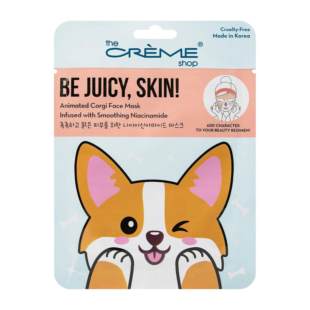 The Crème Shop Animated Face Sheet Mask - 3 Pack (Corgi: Niacinamide)