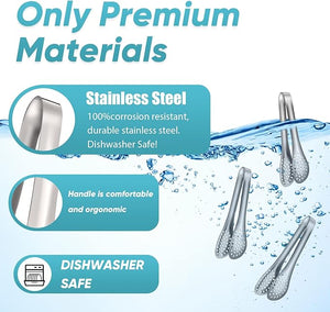 7-Inch Stainless Steel Kitchen Tong (Set of 9)