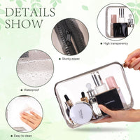 Clear Travel Cosmetic & Toiletry Bag (Set of 40)