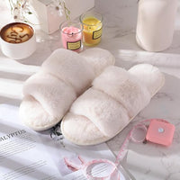 Women's Fluffy Open Toe Slipper (Pairs of 4)