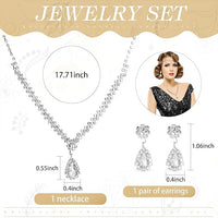 3-Pcs Glitter Clutch Purse & Rhinestone Jewelry Set