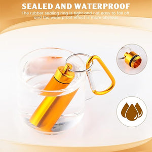 Waterproof Aluminum Pill Box Case with Keychain (Set of 35)