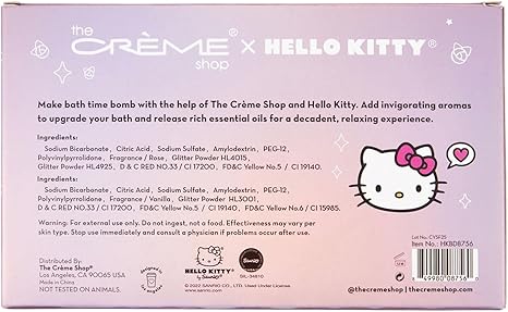 The Crème Shop x Hello Kitty Aromatherapy Bath Bomb Duo (Rose & Vanilla)