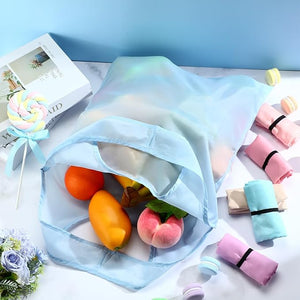 Reusable Shopping Bags in Macaroon Colors (Set of 24)