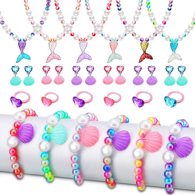 Mermaid Jewelry Set (Assorted Color, Set of 6)
