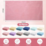 55" x 28" Waffle Weave Cotton Bath Towel (Assorted Color, Set of 12)