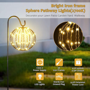 3 Sphere Ball  Pathway Light, Warm White