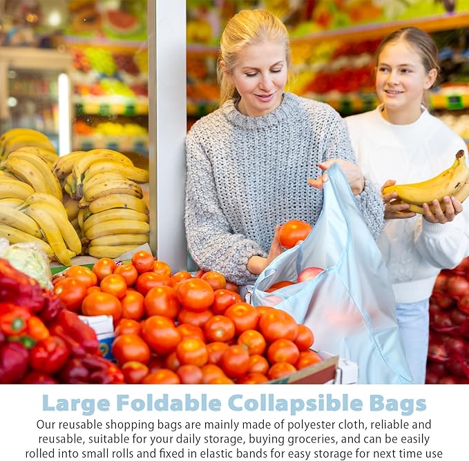 Reusable Shopping Bags in Macaroon Colors (Set of 24)