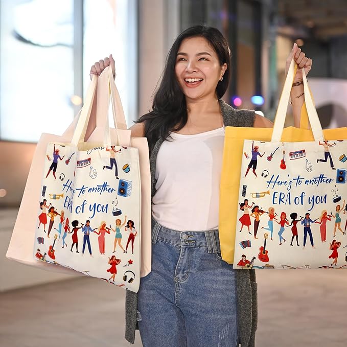 Singer Canvas Tote Bags for Music Lovers (Set of 20)