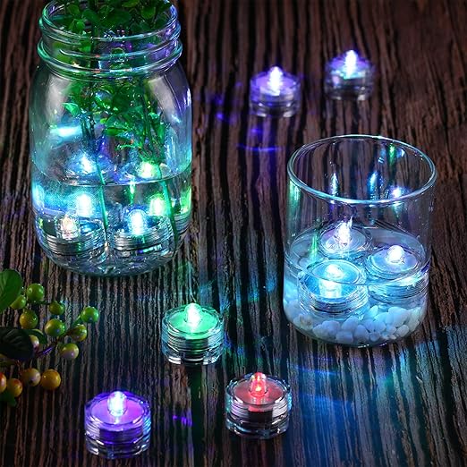 Submersible LED Floral Tea Light (Set of 48)