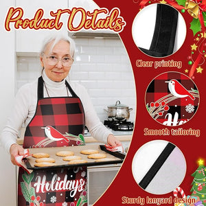 Polyester Christmas Apron (Assorted Design, Set of 6)