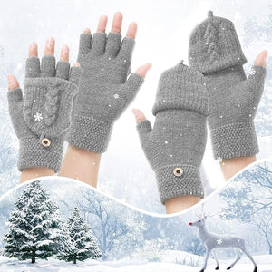Fingerless Flip-Top Knit Gloves (Pairs of 3)