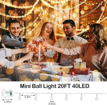 20 Ft 40 LED Globe String Light (Set of 6)