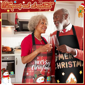 Polyester Christmas Apron (Assorted Design, Set of 6)