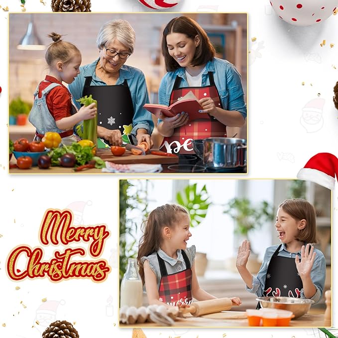 Polyester Christmas Apron (Assorted Design, Set of 6)