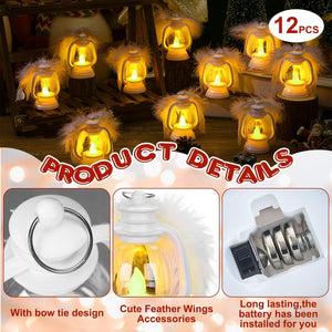 Angel Feather Wings LED Lantern (White, Set of 12)