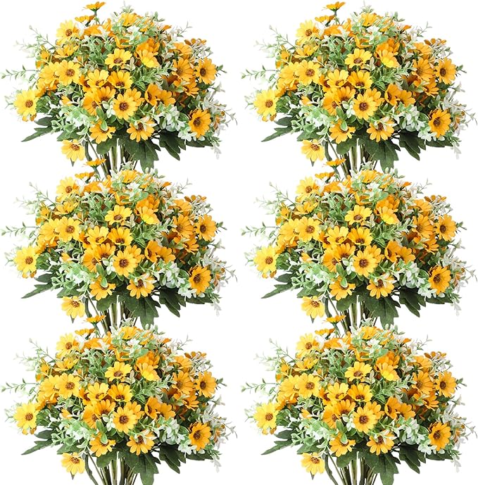 21 Bundles UV-Resistant Artificial Daisy Flower