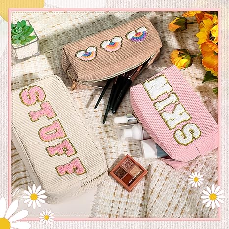 Corduroy Makeup Bag (Set of 3)