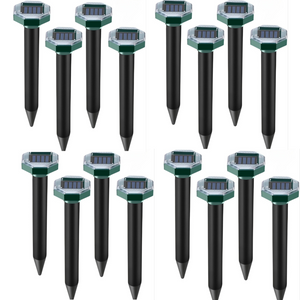 16 Pack Solar Mole Repellent Ultrasonic Gopher Repellent