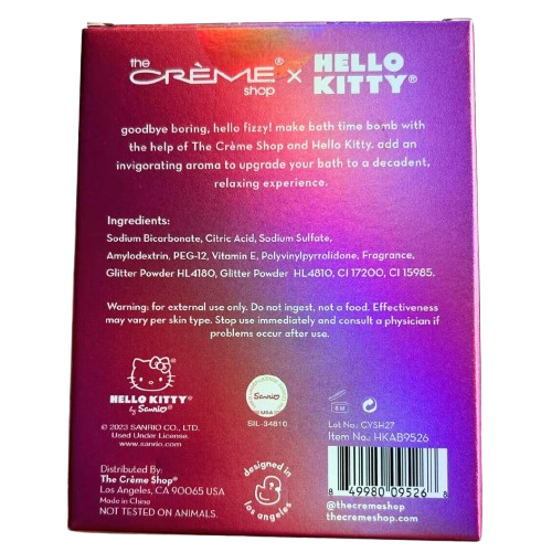 The Crème Shop x Hello Kitty Aromatherapy Bath Bomb (Strawberry Skies)