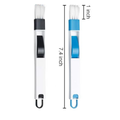 7.4" 2-in-1 Dust Brush & Dustpan Set (Assorted Color, Set of 10)