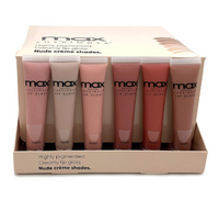 MAX Makeup Cherimoya® Lip Gloss -Set of 6 (Nudes)