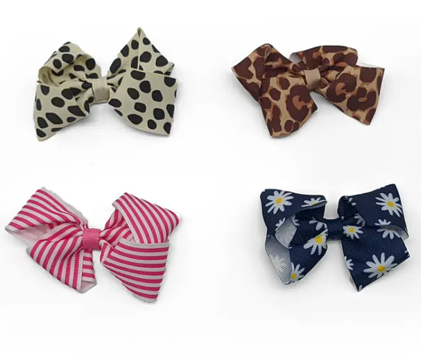 7-PCS Girls Hair Bows – Grosgrain Ribbon Alligator Clips