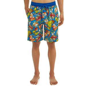 Nickelodeon Men’s Retro Character Jam Shorts – Comfort Meets 90s Cartoon Fun