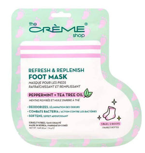 The Crème Shop Foot Mask - 3 Pack (Peppermint & Tea Tree Oil)