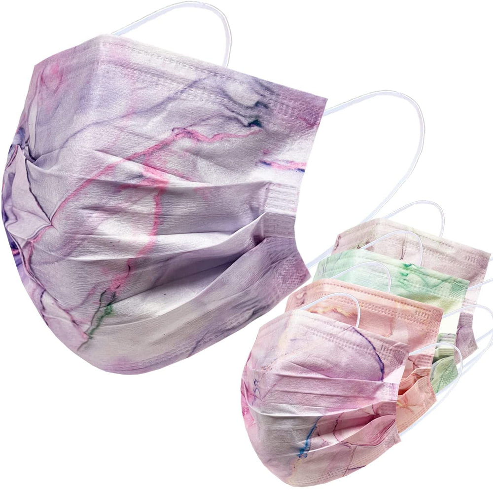 Everydayspecial Disposable Safety Mask 3 Layer Protection Face Mask for Adults 50 pcs (Tie Dye)