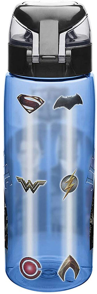 Zak Designs DC Comics Justice League Movie BPA Free Water Bottle with Loop 25 Ounce, Multicolor, Single