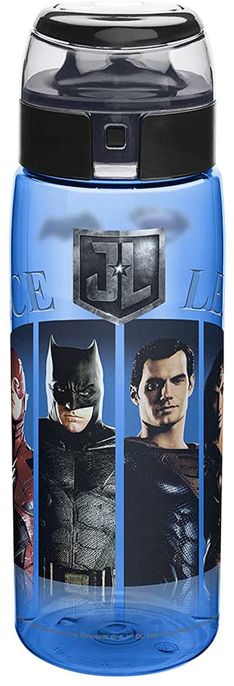 Zak Designs DC Comics Justice League Movie BPA Free Water Bottle with Loop 25 Ounce, Multicolor, Single