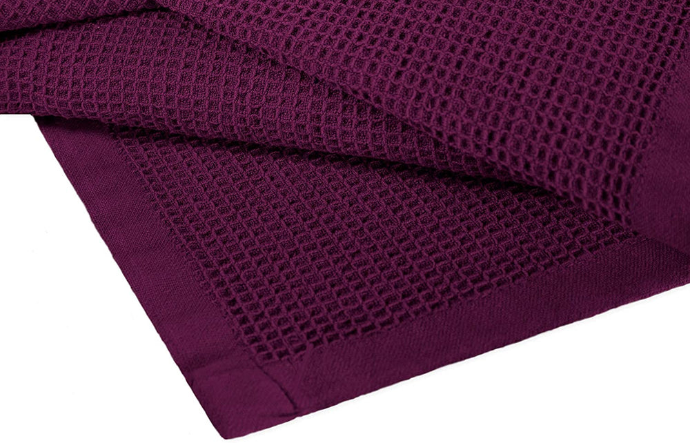 
            
                Load image into Gallery viewer, [Plum] Crover Thermal Waffle 100% Cotton Wave Blanket (Twin / Queen / King)
            
        