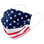 American Flag Safety Mask 3 Layer Protection Disposable Face Mask Melt-Blown for Adults 50 pcs